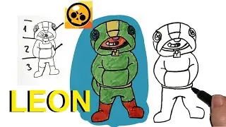 BRAWL STARS LEON STEP BY STEP DRAWING (EASY) | DRAW AND PAINT