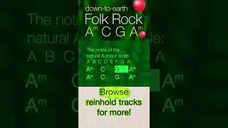 down to earth Folk Rock, Am C G Am, 118bpm, backingtrack, play along & have fun!