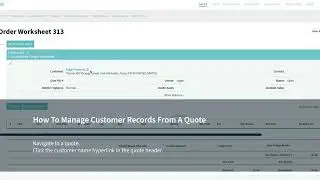 How To Manage Customer Records From A Quote in Cetec ERP