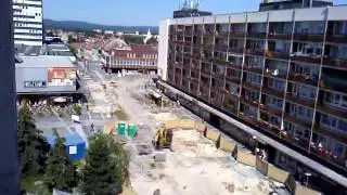 Kossuth utca felújítás - Aluljáró átépítés a még térkövezés előtt 2012.06.16