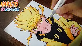 How To Draw Naruto - Sage Of Six Paths | Step By Step | Hindi