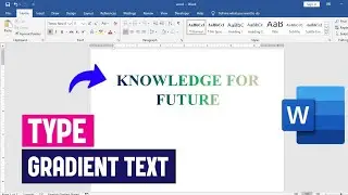 How to Add Gradient Fill Color into Text in MS Word