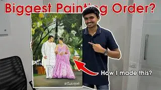 How I made my Biggest Commissioned Painting? | Acrylic Painting