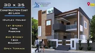 30X35 House plan | 1050 Sq Ft 1bhk Duplex House Design in India | Cent Creative Homes