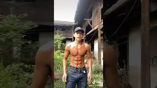 Chinese teen shows off muscle