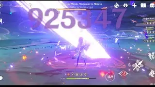 i was so close to a million damage / raiden shogun damage f2p [ genshin impact ]