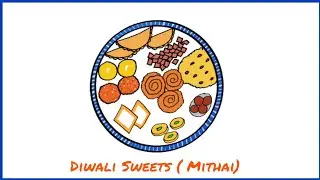 How to draw Diwali Sweets | How to draw Mithai | Diwali Drawings