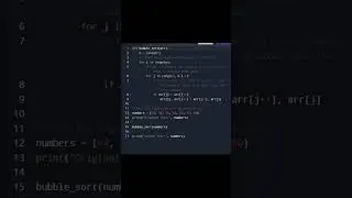 Python Sorting Algorithms: Bubble Sort Explained with Examples | codewithbv | Shorts @codewithbv