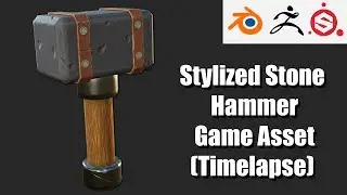 Stylized Hammer Game Asset - Blender 2.8, Zbrush, Substance Painter (SpeedArt)