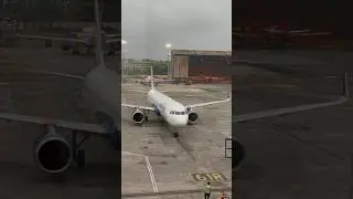 Indigo Airline taxing at Kolkata airport