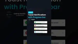 Toast Notification using HTML CSS ✨A Dynamic notification animation 💕