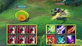 MASTER YI vs RAMMUS FULL BUILD FIGHTS