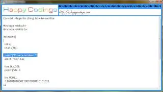 Convert integer to string how to use itoa c code example