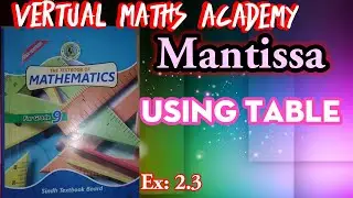 How to find Mantissa using table || Ex: 2.3 || 9th maths ||