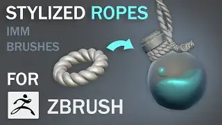 Stylized IMM Rope brushes for Zbrush