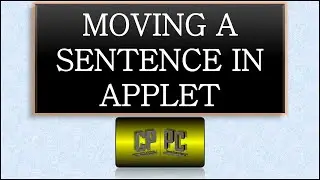BlueJ | Moving a sentence in APPLET | Transistor World