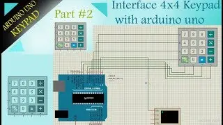 How to interface 4x4 keypad with arduino UNO  in proteus? 
