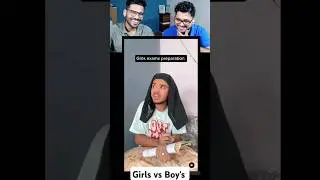 Girls vs Boy Exams Preparation Funny video Reaction
