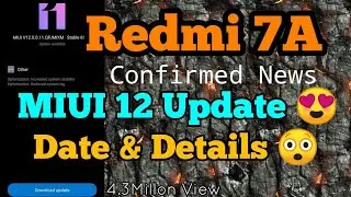 Redmi 7A MIUI 12 | MIUI12 Update Redmi 7A| Redmi 7A Update For MIUI12 | Cool Trickz