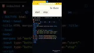 Html marquee Start/Stop Button 