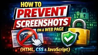 How to Prevent Screenshots on a Web Page (HTML, CSS & JavaScript)