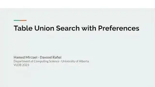 Table Union Search with Preferences