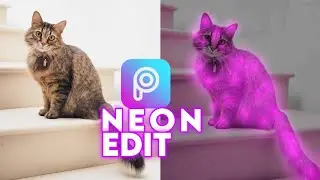 HOW TO CREATE NEON GLOWING PHOTO EFFECT ON ANDROID IN PICSART / TUTORIAL