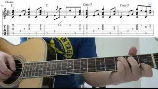 Death Bed (Powfu)  - Easy Fingerstyle Guitar Playthough Tutorial Lesson With Tabs