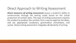 Assessing Writing