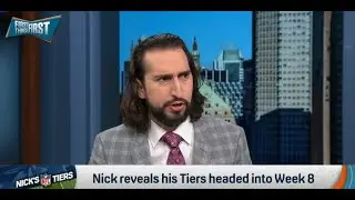 FIRST THINGS FIRST | Nick Wright's CRAZY NFL Team Rankings, Eagles LOW, Bears RISE, Vikings DROP