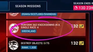 Asphalt 9 - Perform 4 360 Knockdowns - Greenland - Mission - TouchDrive Guide