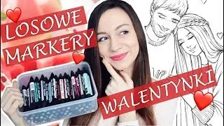 WYZWANIE - KOLOROWANIE PRZYPADKOWYMI MARKERAMI - WALENTYNKI #7