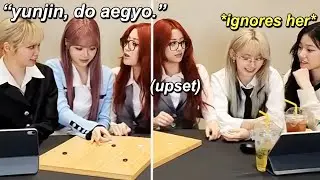 Chaewon tries to fool Yunjin again (got upset for being ignored by her LE SSERAFIM members)