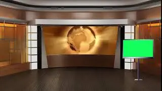 news tv studio set 37 virtual green screen background loop