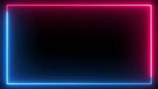 Neon Frame Background, Red Blue Color Border Motion Background Loop | Free Stock Footage
