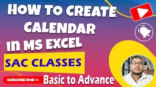 How To Create Calendar  In Ms Excel   || Ms Excel Main calendar  Kaise Banate Hain?