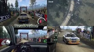 Dirt Rally 2.0 PS4 - Pedal to the metal trophy with a gamepad - Four synchronized views