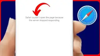Safari Cannot Open the Page Because the Server Stopped Responding