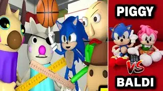 PIGGY CHAPTER 5 vs BALDI & SONIC! ROBLOX SPEEDRUNNER CHALLENGE! Ft. Mr P. horror Minecraft Animation