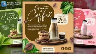 Creative Café Menu Poster Design in Photoshop