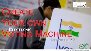 Smart Electronic Voting Machine using push button with 20*4 LCD display & Arduino uno