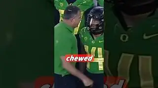 He had his coach FURIOUS 😡🔥 #oregonducks #whathappened #cfb