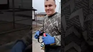 Электромонтаж серия 1. Затяжка кабеля в гофру.