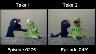 Sesame Street Take Comparison: Kermit & Grover show long & short with ladders (1971-1972)