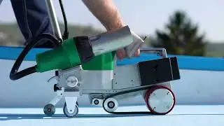 Swimming pool construction with Leister hot air tools