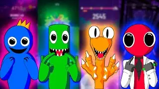 Rainbow Friends Tiles Hop Blue VS Green VS Orange VS Red