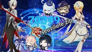 『NO UI』Neuvillete.zip! Hydro Traveler pew pew pew & Arlecchino vape vs abyss 12. 【原神】