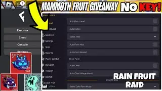 Script Blox Fruit Mobile No Key FRUIT RAIN & AUTO FARM | MATSUNE V4 HUB | RAID | Fluxus &  Arceus X