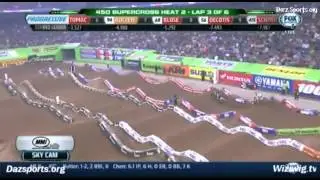 Villopoto vs Hill 450 Heat 2 AMA Supercross 2014 Houston