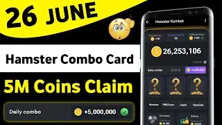 27 June Hamster Kombat Combo Card Today || 5M Coins Claim Free || Hamster Kombat Combo Today